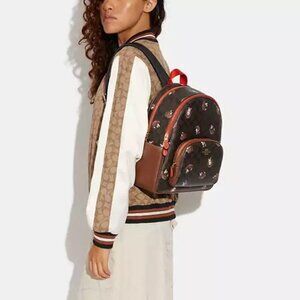 Coach Court Backpack In Signature Canvas With Hedgehog Print NWT